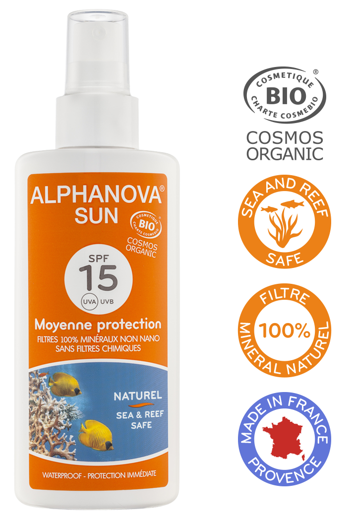 ALPHANOVA Sun Opalovací krém ve spreji SPF 15 BIO 125 ml