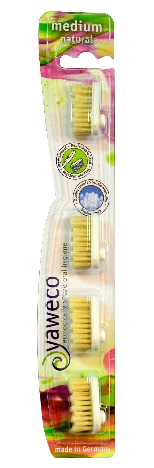 YAWECO Náhradní hlavice pro zubní kartáček Medium - 4 ks