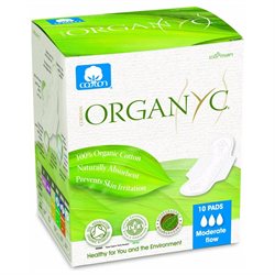ORGANYC Vložky denní s křidélky 10 ks