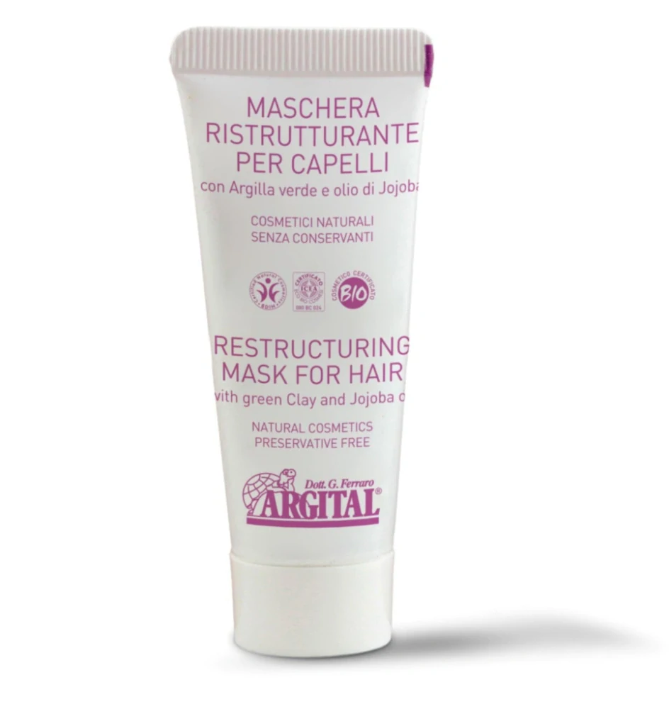 ARGITAL Regenerační vlasová maska se zeleným jílem - 20 ml.