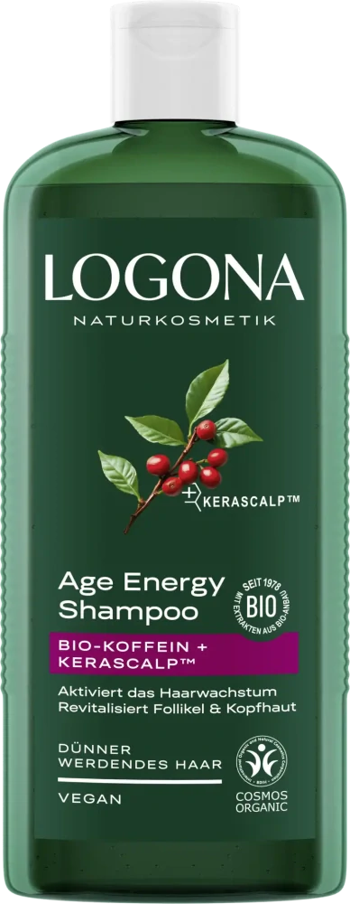 LOGONA Šampon pro růst vlasů Kofein AGE ENERGY 250 ml.