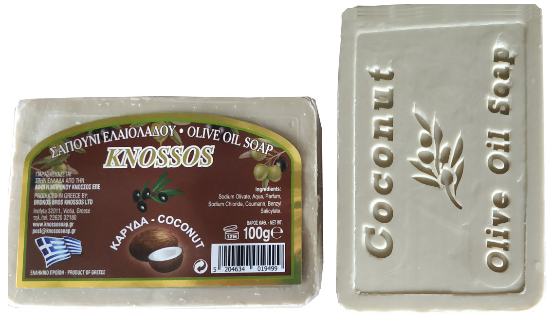 KNOSSOS Olivové mýdlo s Kokosem 100 gr.