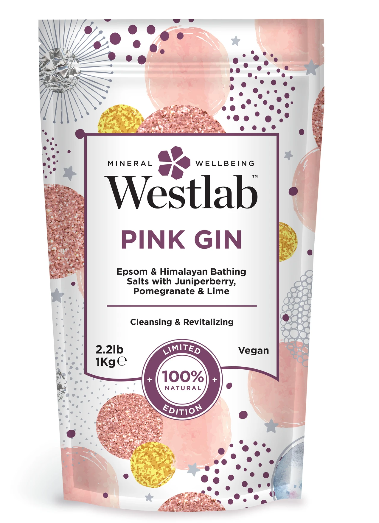 WESTLAB Koupelová relaxační sůl Pink Gin 1 Kg