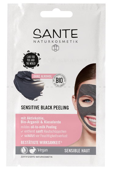 SANTE Pleťová maska black peeling Sensitive 8 ml.