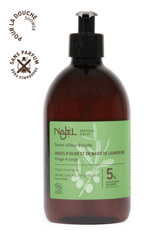 NAJEL Tekuté mýdlo Aleppo 5 % - 500 ml.