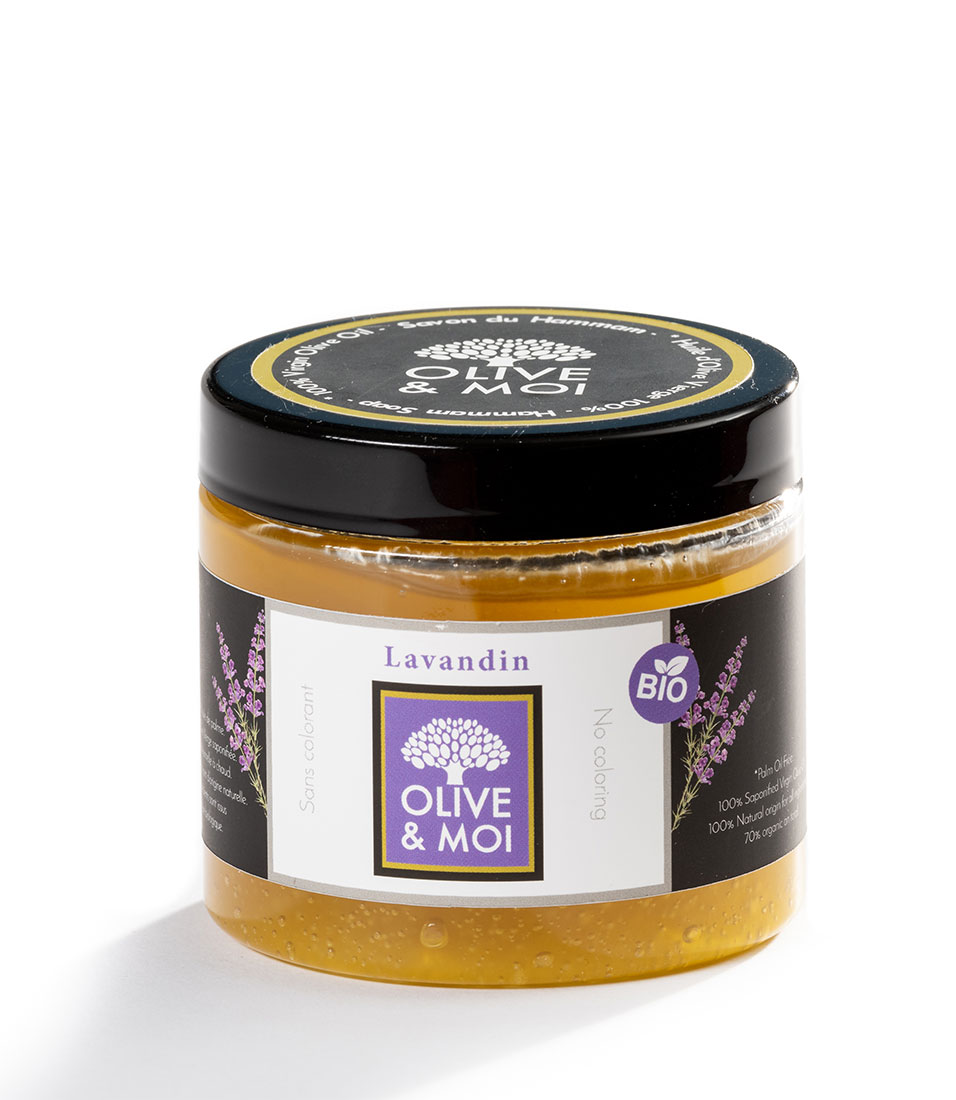 OLIVE & MOI Černé krémové mýdlo Levandule - 200 gr.