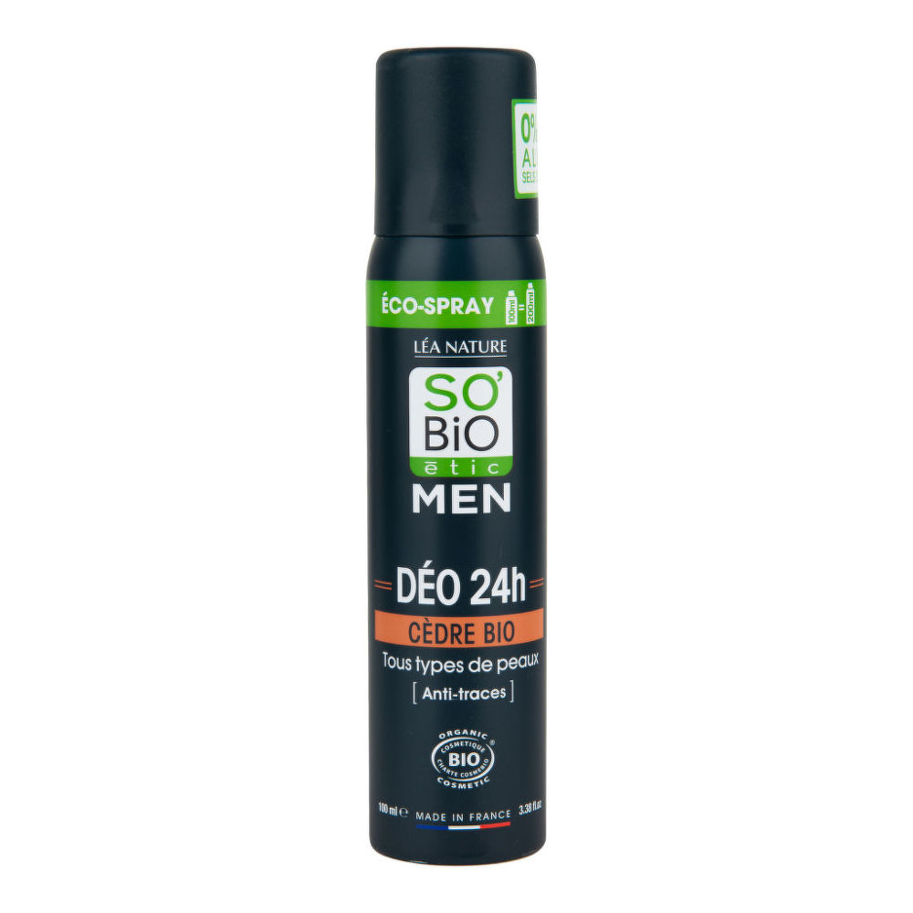 SO´BIO étic Deodorant ECO SPRAY 24h MEN cedr 100 ml.