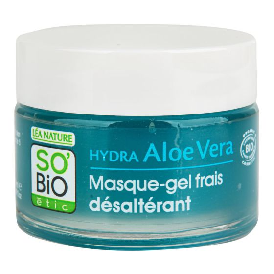 SO´BIO étic Maska gelová Aloe vera hydratace a svěžest pro všechny typy pleti 50 ml.