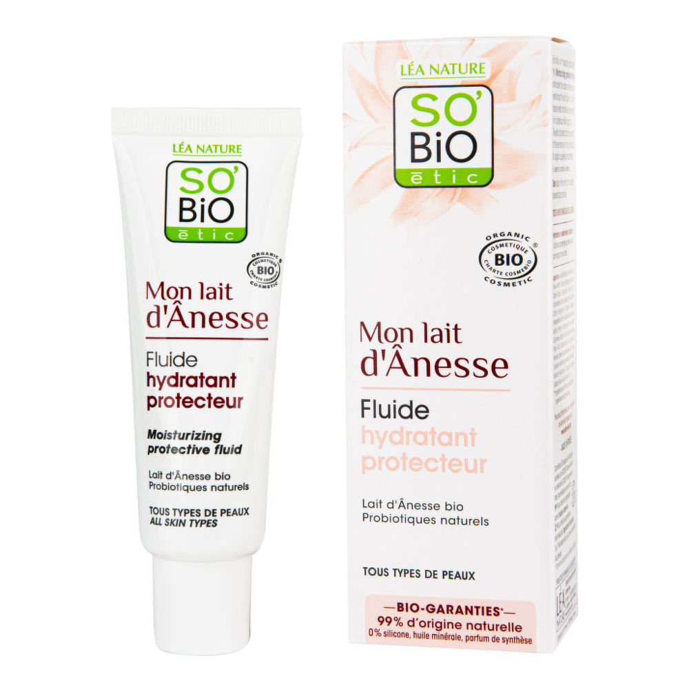 SO´BIO étic Fluid pleťový s oslím mlékem 50 ml.