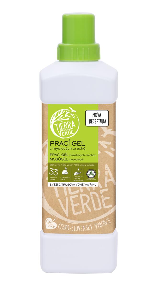 TIERRA VERDE Prací gel z mýdlových ořechů s vavřínem 1L