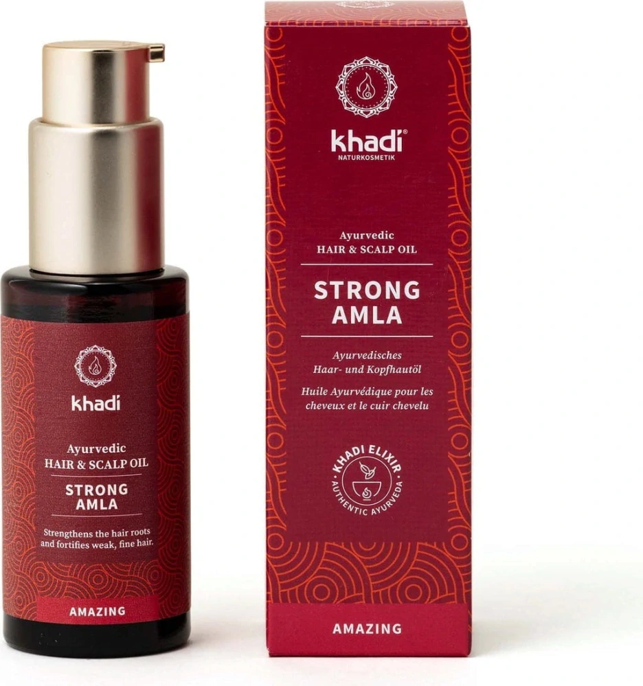 KHADI Vlasový olej AMLA ajurvédský 200 ml.