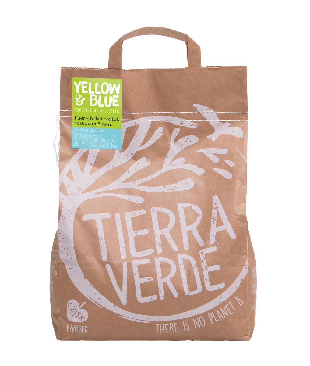 TIERRA VERDE Puer - bělící prášek a odstraňovač skvrn na bázi kyslíku 5 Kg