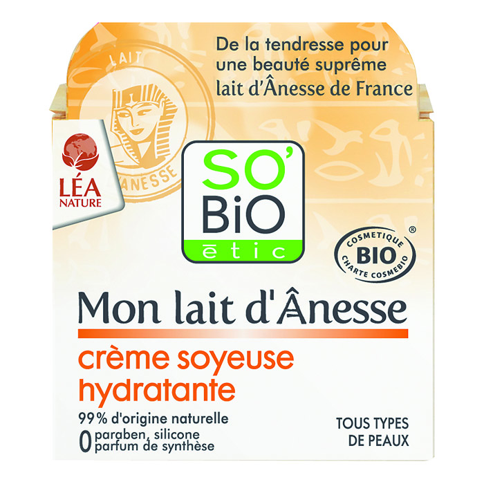 SO´BIO étic Krém hedvábný hydratační s obsahem oslího mléka 50 ml.