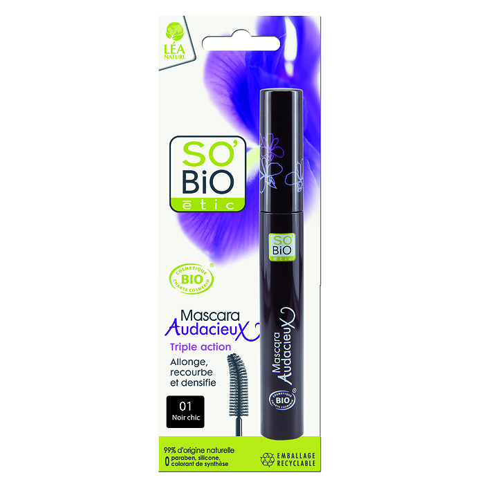 SO´BIO étic Maskara Bio řasenka černá s efektem umělých řas - 10 ml.
