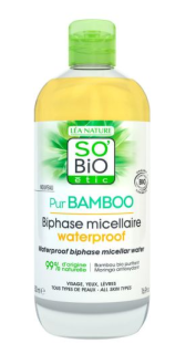 SO´BIO étic Voda micelární dvoufázová Waterproof Pur Bamboo 500 ml.
