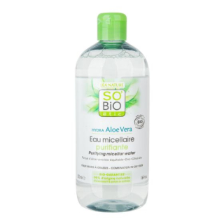 SO´BIO étic Micelární voda Aloe Vera čistící se zinkem a citrusy 500 ml.