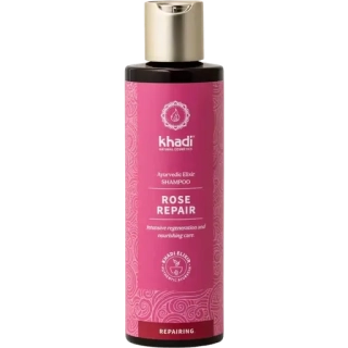 KHADI Šampon Růže regenerační ajurvédský 200 ml.