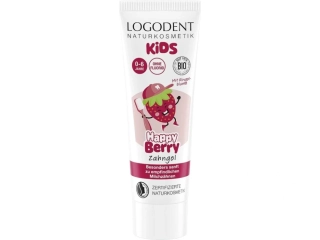 LOGONA Dětský zubní gel Jahoda HAPPY KIDS 75 ml.